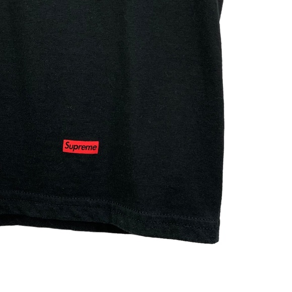 HANES x SUPREME Solid Black T-Shirt Bundle Of 2 Size Small Hanes Supreme Collab - Picture 8 of 13